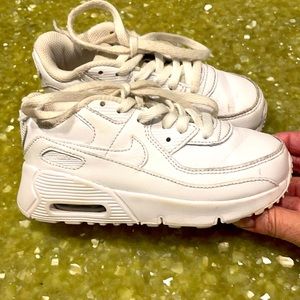 Nike AIR MAX 90 LTR  Toddler Girls or Boys Size 10 white